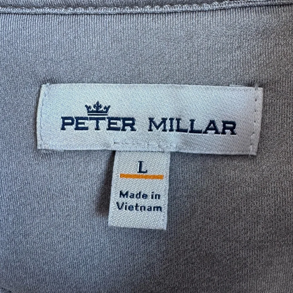 PETER MILLAR Galway Performance Quarter-Zip Vest White 1/4 Zip UPF 50+ Golf | L